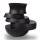 Vaso 38x33x36 cm resina/preto mate
