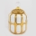 Vaso cerâmico 18,2x15 cm dourado/branco