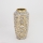 Vaso cerâmico 25x13 cm branco/dourado/preto