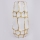 Vaso cerâmico 31,5x15,5 cm dourado/branco