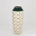 Vaso cerâmico 31x12,5 cm branco/dourado/verde