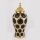 Vaso cerâmico 40x17,7 cm dourado/preto