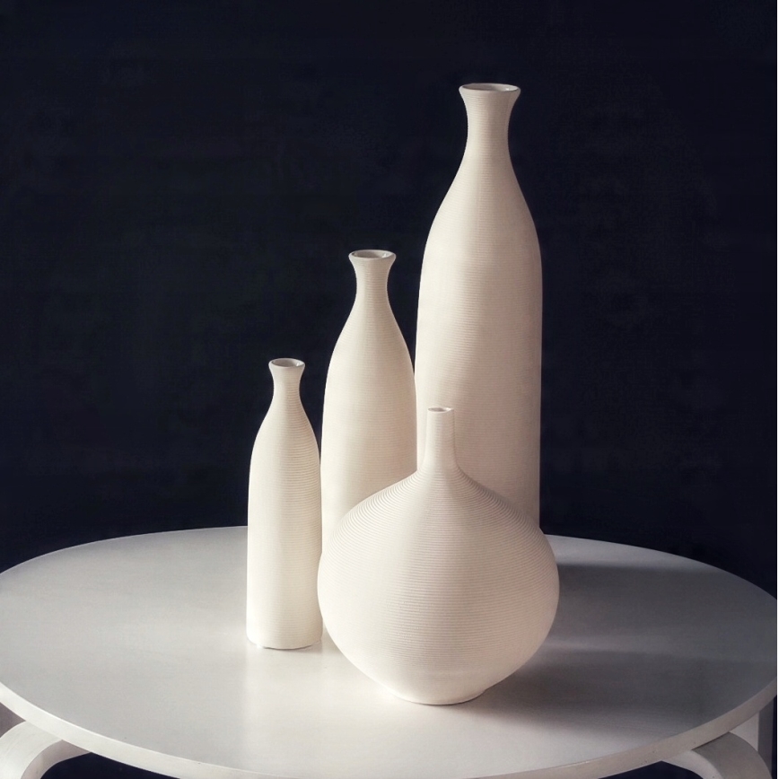 Vaso de cerâmica 24 cm bege