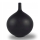 Vaso de cerâmica 24 cm, preto fosco
