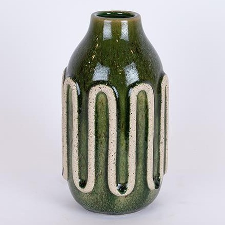 Vaso de cerâmica 24x13 cm verde