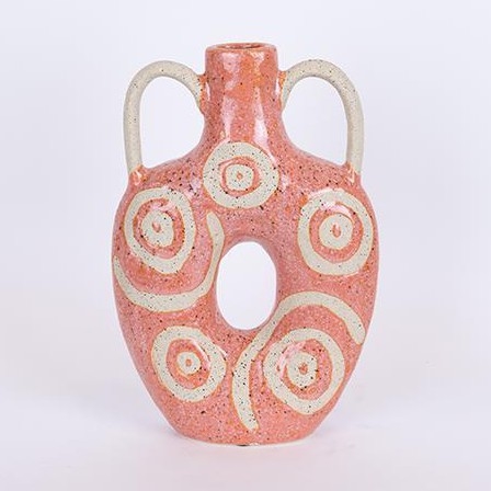 Vaso de cerâmica 31x20,5 cm rosa