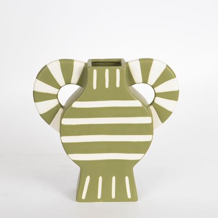 Vaso de cerâmica 32x30,8 cm verde