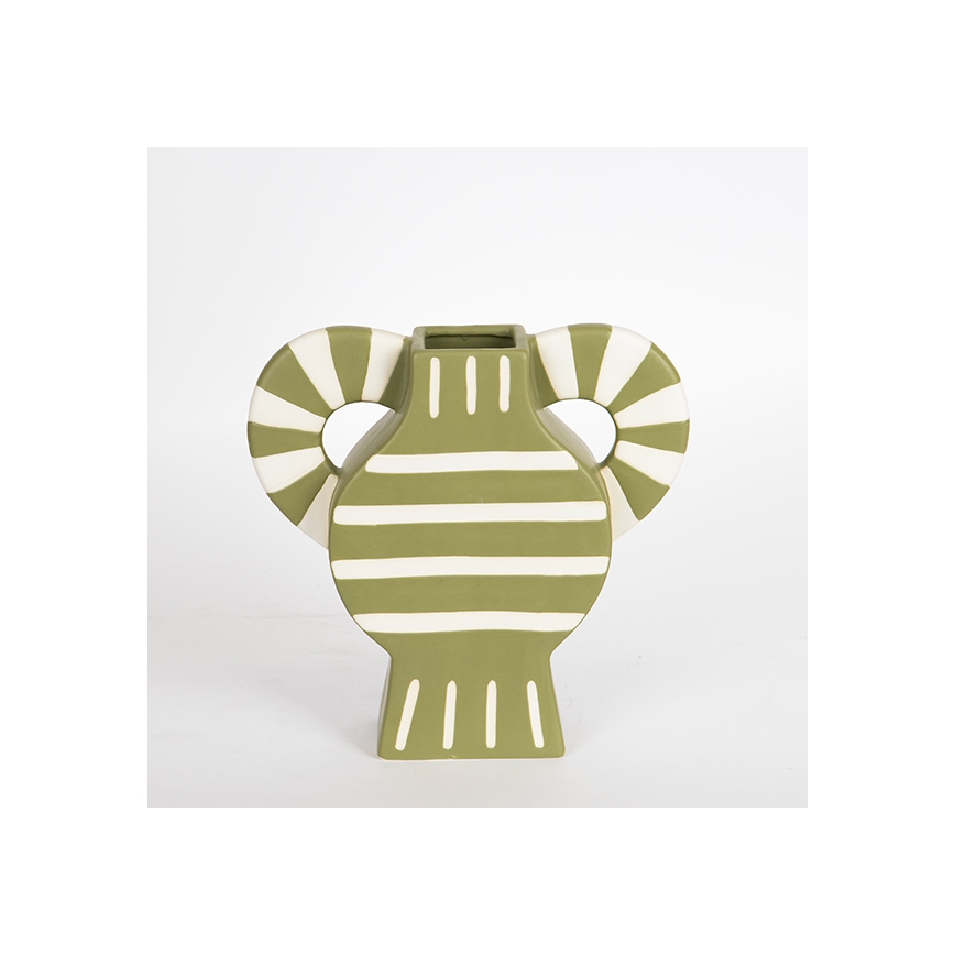 Vaso de cerâmica 32x30,8 cm verde