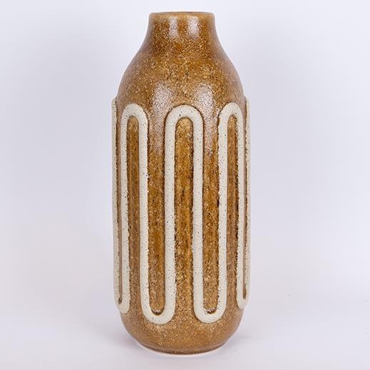 Vaso de cerâmica 39x16,3 cm castanho