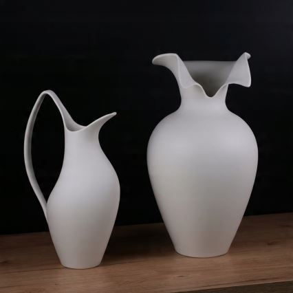 Vaso de cerâmica 41,5x23 cm branco