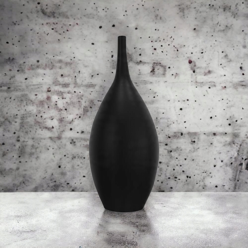 Vaso de cerâmica 47 cm, preto