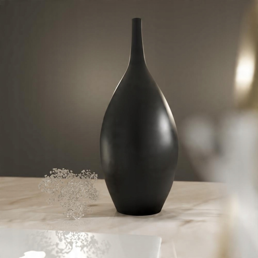 Vaso de cerâmica 47 cm, preto