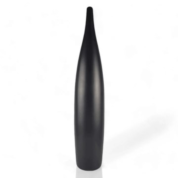 Vaso de cerâmica 70 cm preto fosco