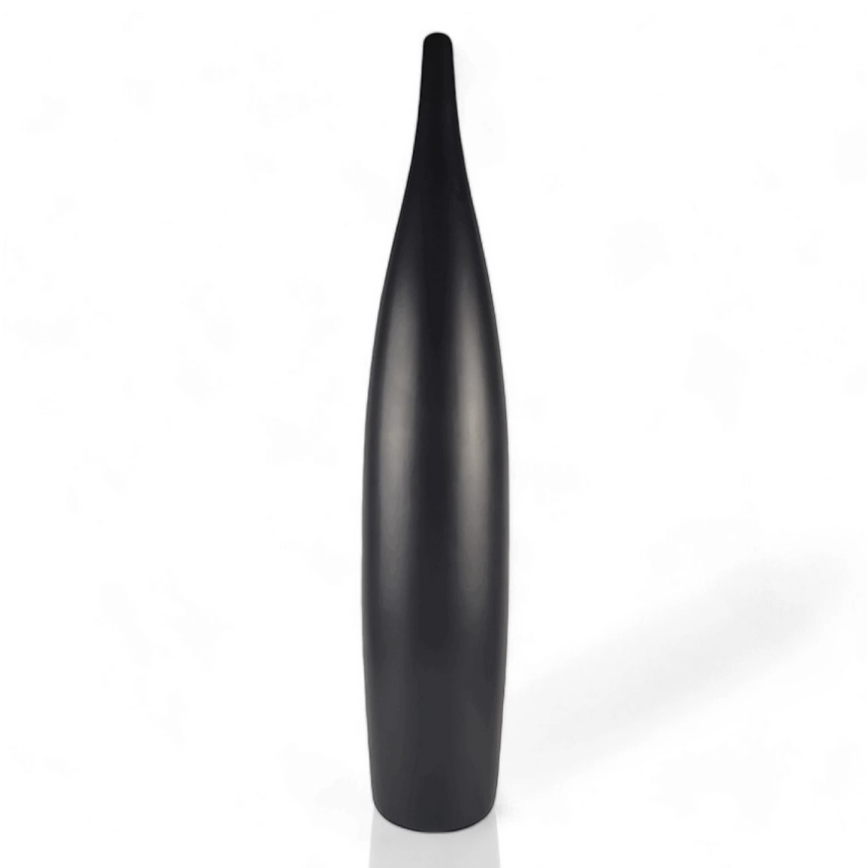 Vaso de cerâmica 70 cm preto fosco