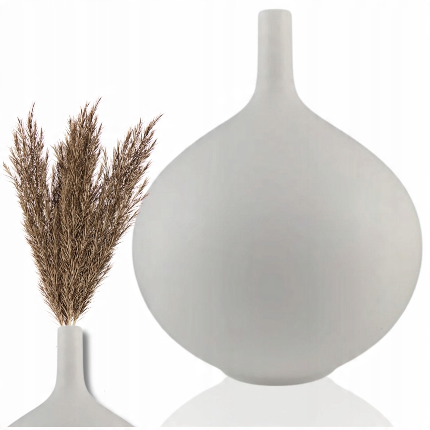 Vaso de cerâmica branco 24 cm