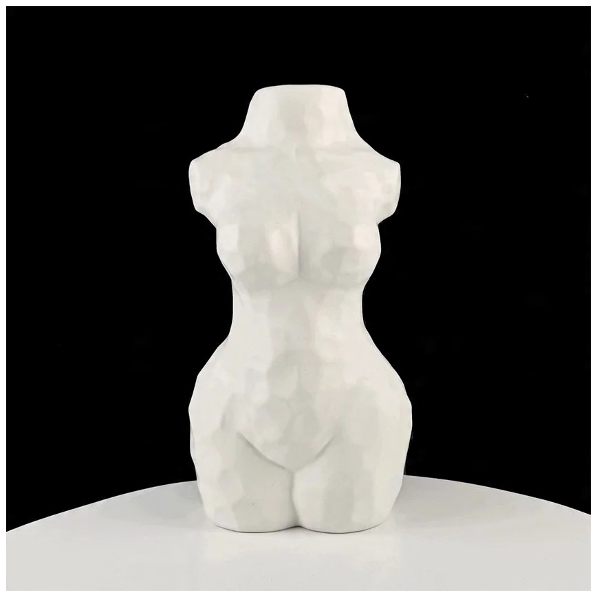 Vaso de cerâmica branco, 30 cm