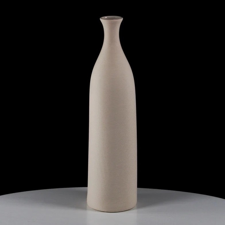Vaso de cerâmica branco 46 cm