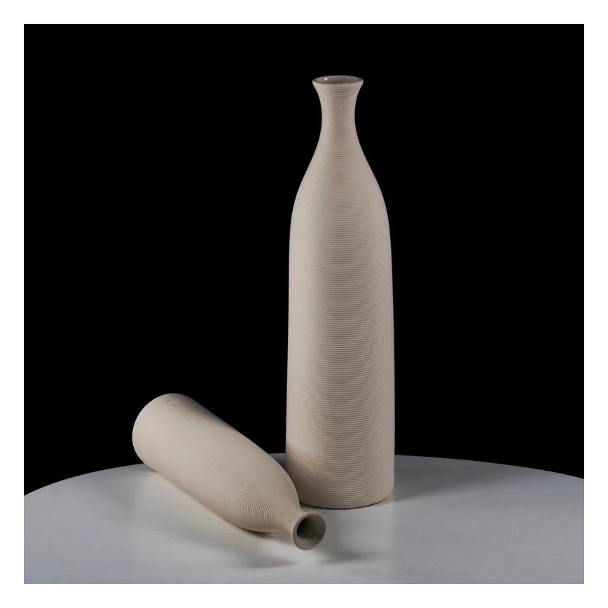 Vaso de cerâmica branco 46 cm