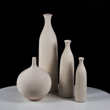 Vaso de cerâmica branco 46 cm