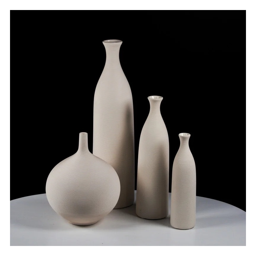 Vaso de cerâmica branco 46 cm