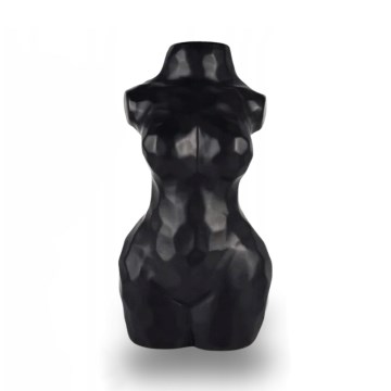 Vaso de cerâmica preto 30 cm