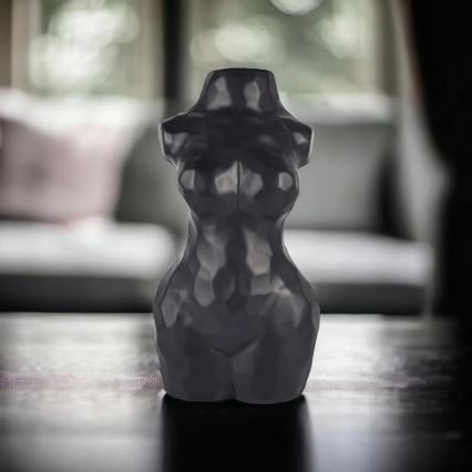 Vaso de cerâmica preto 30 cm