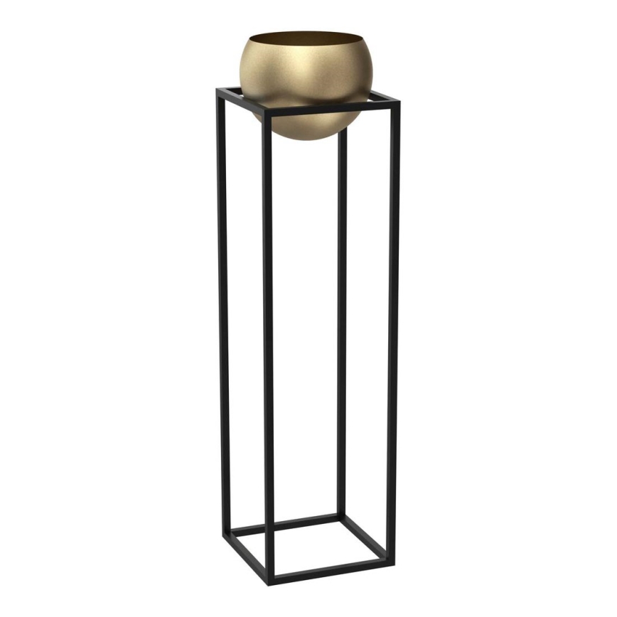 Vaso de metal 111,3x29 cm preto/dourado