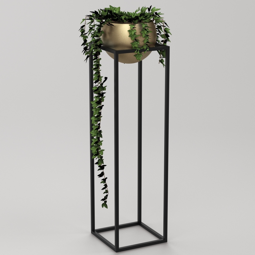 Vaso de metal 111,3x29 cm preto/dourado