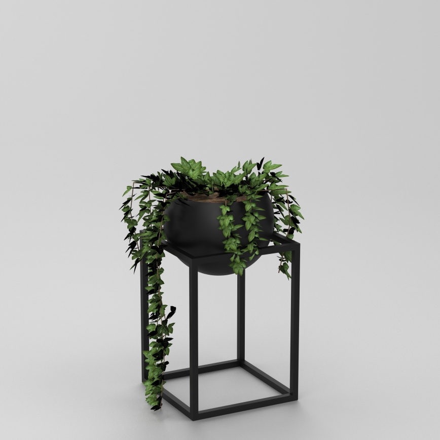 Vaso de metal 51,3x29 cm preto