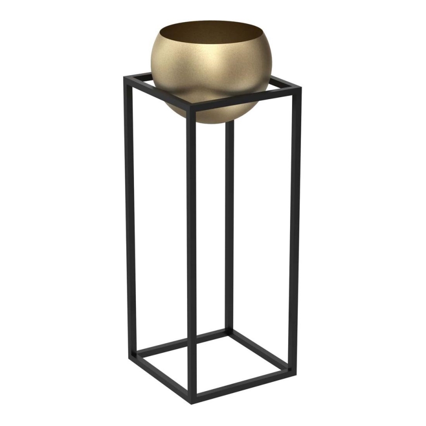 Vaso de metal 81,3x29 cm preto/dourado
