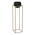 Vaso de metal para plantas 111,3x29 cm dourado
