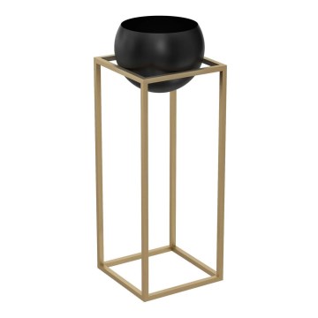 Vaso de metal para plantas 81,3x29 cm dourado