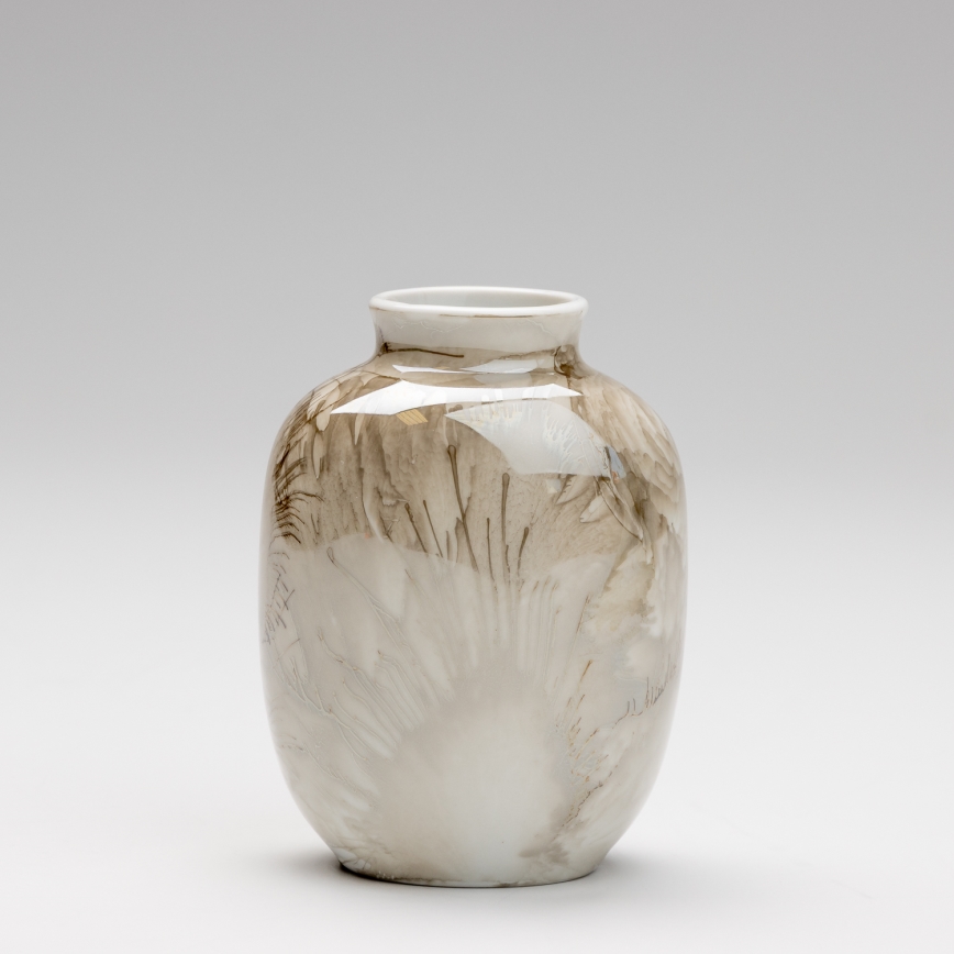 Vaso de porcelana 12,5x9 cm castanho