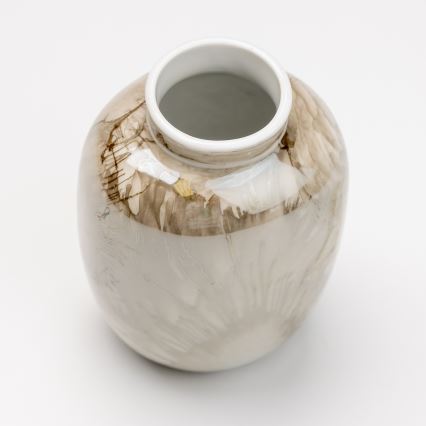 Vaso de porcelana 12,5x9 cm castanho