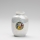 Vaso de porcelana 12,5x9 cm perolado branco graças