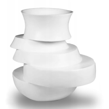 Vaso em resina 38 x 33 x 36 cm, branco