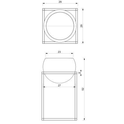 Vaso de metal para plantas 51,3x29 cm dourado