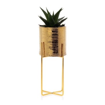 Vaso para flores de cerâmica FLORRI 23,6x10,4 cm dourado