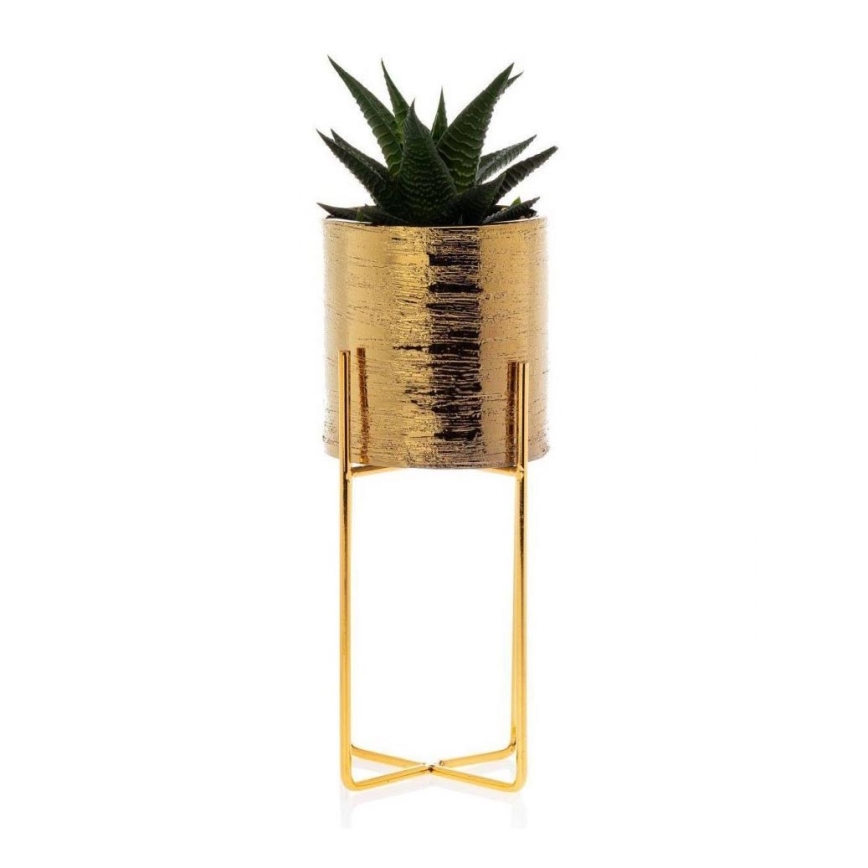 Vaso para flores de cerâmica FLORRI 23,6x10,4 cm dourado