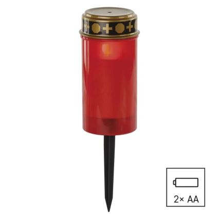 Vela da sepultura LED/2xAA IP44