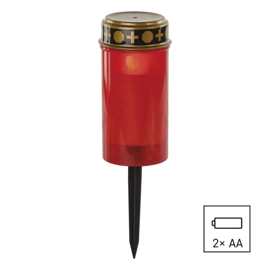 Vela da sepultura LED/2xAA IP44