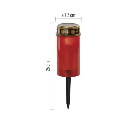 Vela da sepultura LED/2xAA IP44