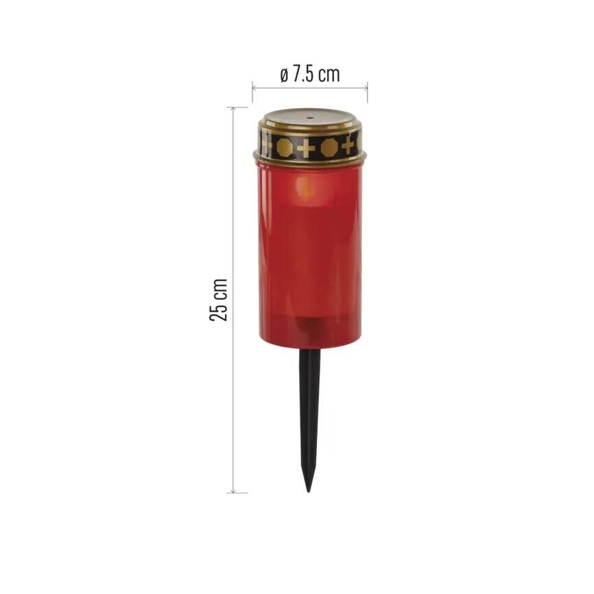 Vela da sepultura LED/2xAA IP44