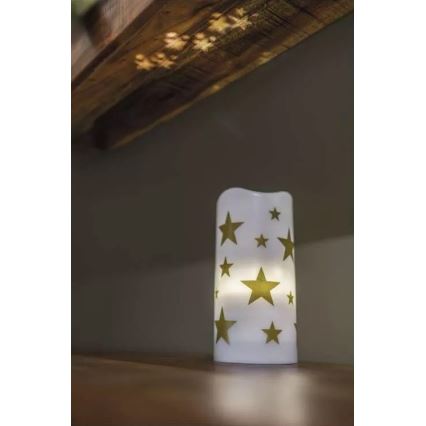 Vela de Natal LED LED/3xAAA estrelas branco quente
