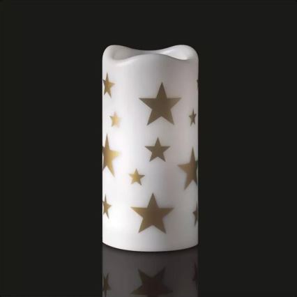 Vela de Natal LED LED/3xAAA estrelas branco quente