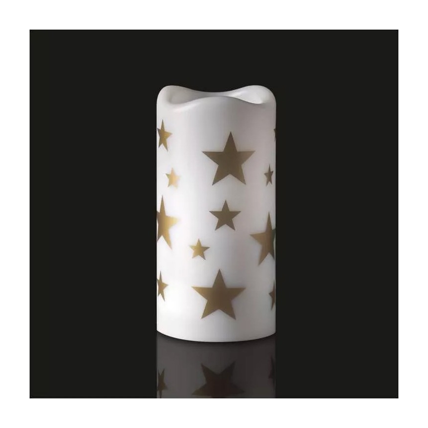 Vela de Natal LED LED/3xAAA estrelas branco quente