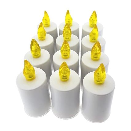 Vela LED/2xAA branco quente 10,8 cm branco