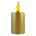 Vela LED/2xAA branco quente 10,8 cm dourado