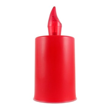 Vela LED LED/2xAA branco quente 10,8 cm vermelho