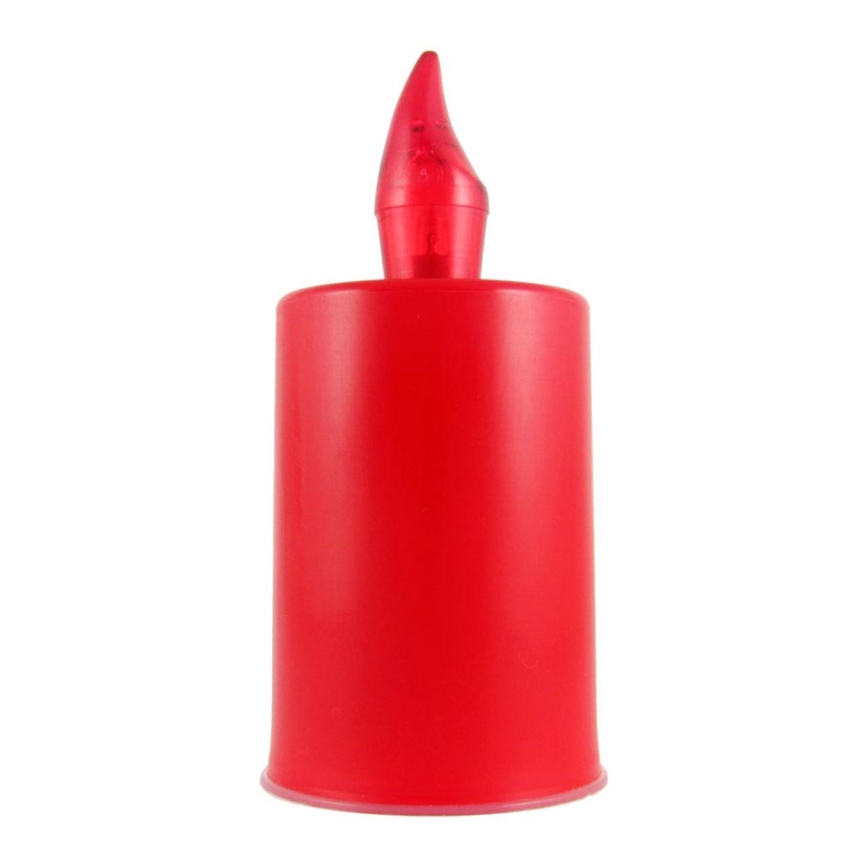 Vela LED LED/2xAA branco quente 10,8 cm vermelho